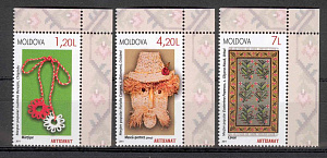 Молдова, 2011, Народное творчество, 3 марки без полей Молдова, 2011, Народное творчество, 3 марки без полей