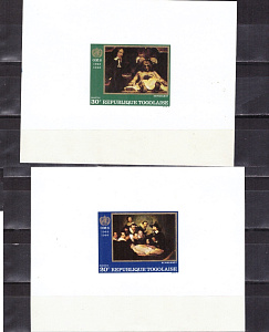 Того 1968, Рембрандт, Медицина, Картины, 20 фр+30 фр, 2 Люкс-блока Того 1968, Рембрандт, Медицина, Картины, 20 фр+30 фр, 2 Люкс-блока